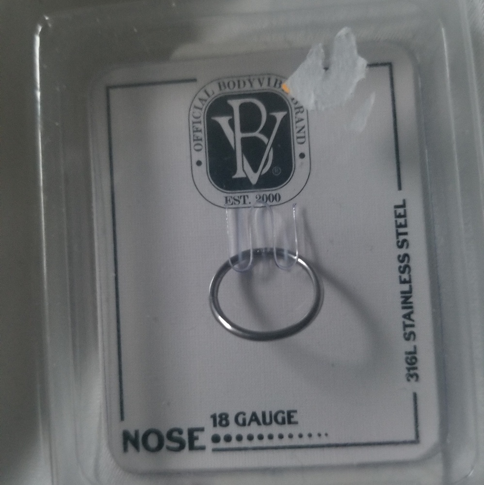 New silver nose ring